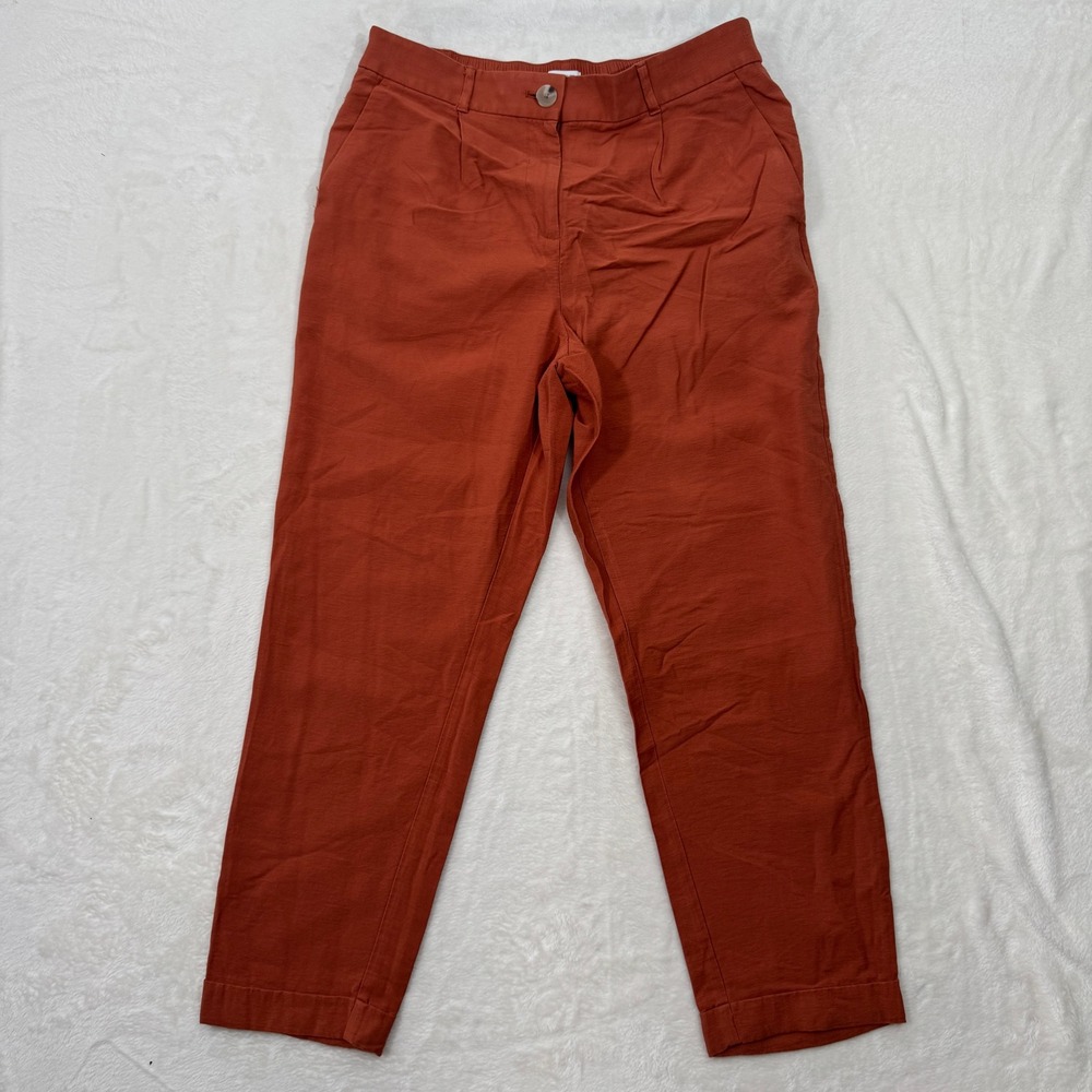 LOFT Women's Rust Orange Cropped Tapered Pants